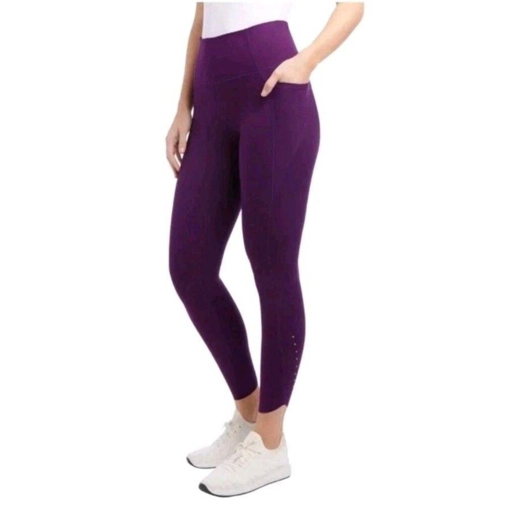 Danskin Womens Small High Rise Brushed Legging | Bright Plum | Small